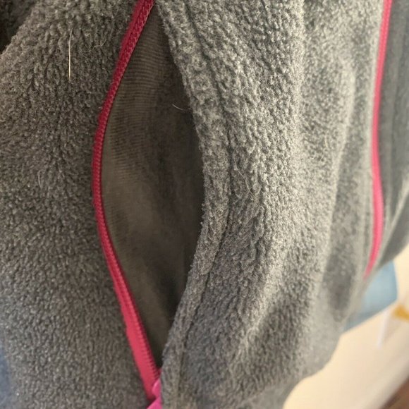 Columbia Women's size small Benton Springs Full Zip Jacket Soft Fleece Grey Pink - Picture 4 of 9